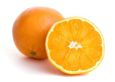 One and half oranges clipart