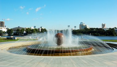 Park, fountain clipart