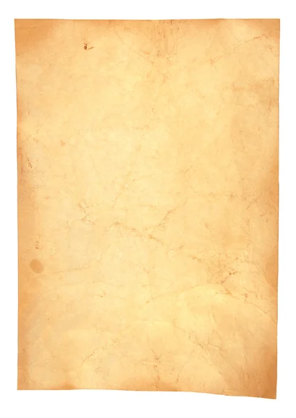 Vintage paper background isolated on wh — Stock Photo, Image