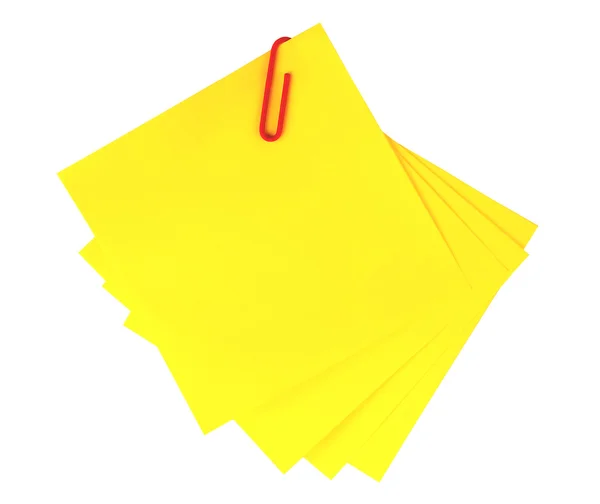 Nota adhesiva amarilla aislada —  Fotos de Stock