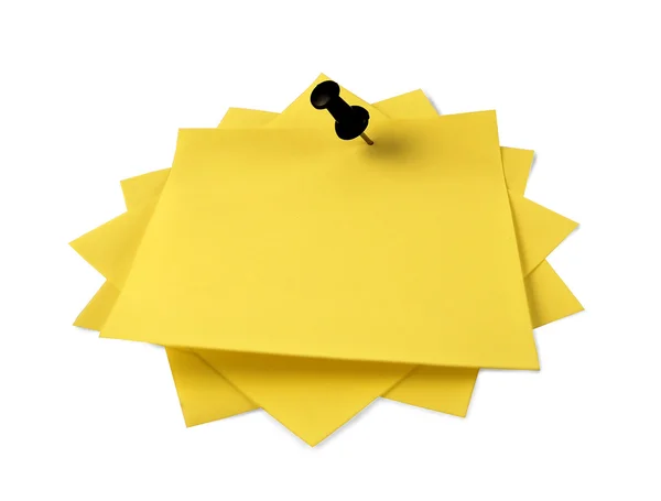 Nota adesiva amarela isolada — Fotografia de Stock