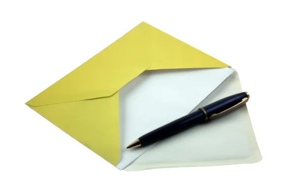 Envelop en pen — Stockfoto