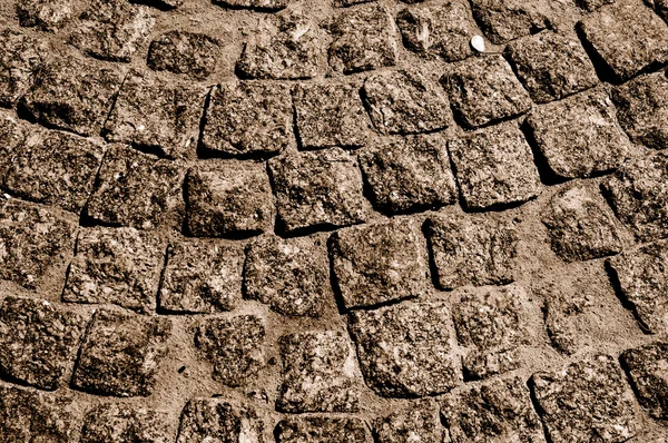 Sepia cobblestone — Stock Photo, Image