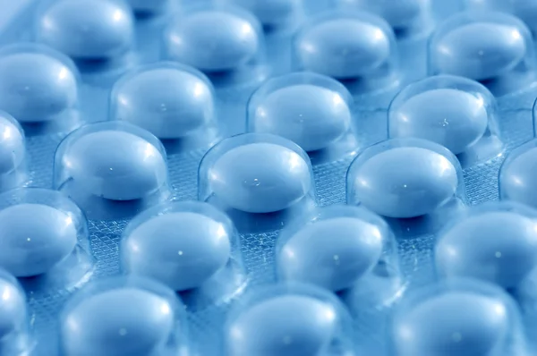 Azul pílulas fundo — Fotografia de Stock