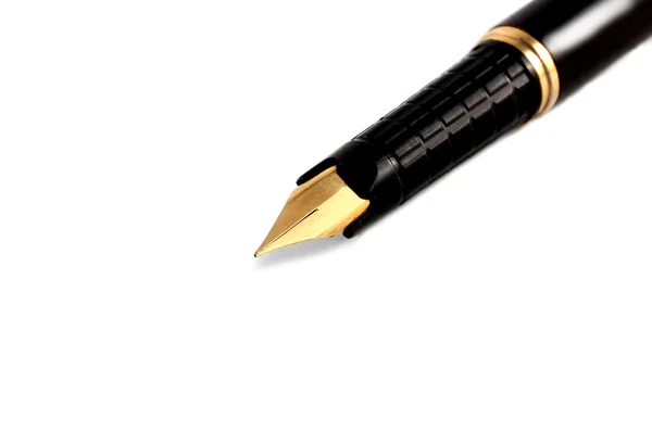 Gros plan d'un stylo plume isolé au-dessus — Photo
