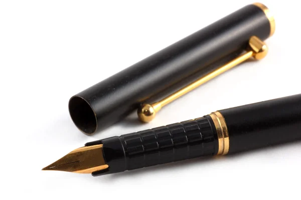 Close-up of a fountain pen isolated over — Stock Photo, Image
