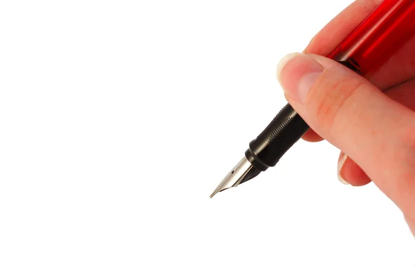 Primo piano di una penna stilografica — Foto Stock