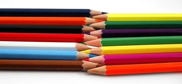 Set van gekleurde potloden — Stockfoto