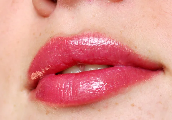 Mooie make-up van heldere lippen — Stockfoto
