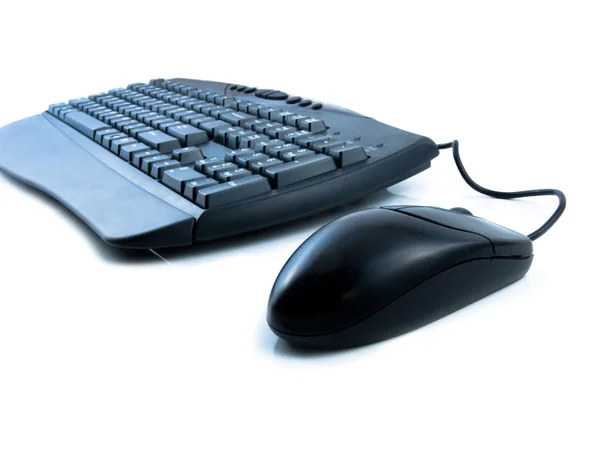 Teclado de computador e mouse — Fotografia de Stock