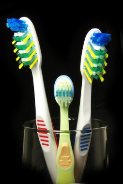 All family tooth-brushes. clipart