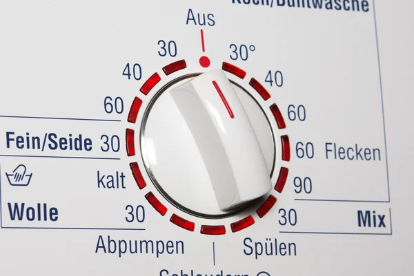 Pračka - teplota vytáčení — Stock fotografie