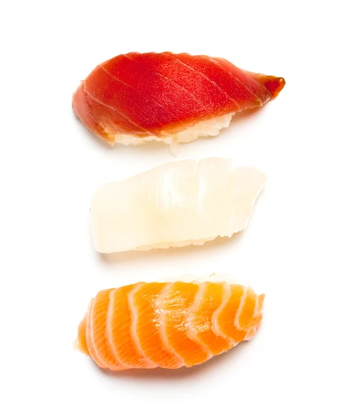 Stukken nigiri sushi Stockfoto