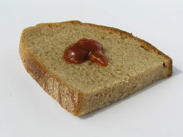 Brot mit Ketchup — Stockfoto