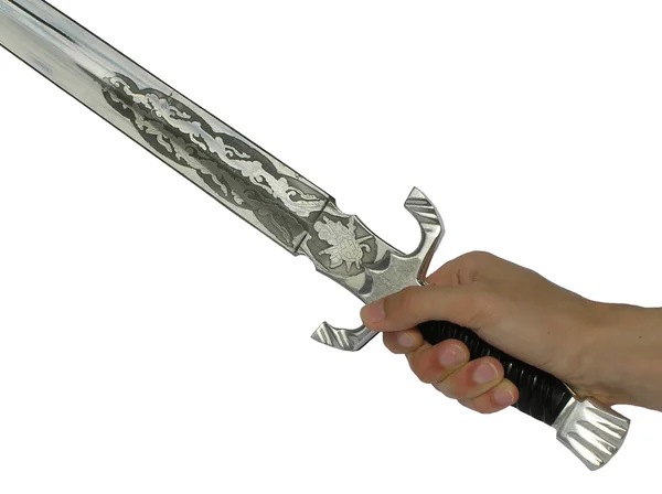Miecz w ręku — Zdjęcie stockowe