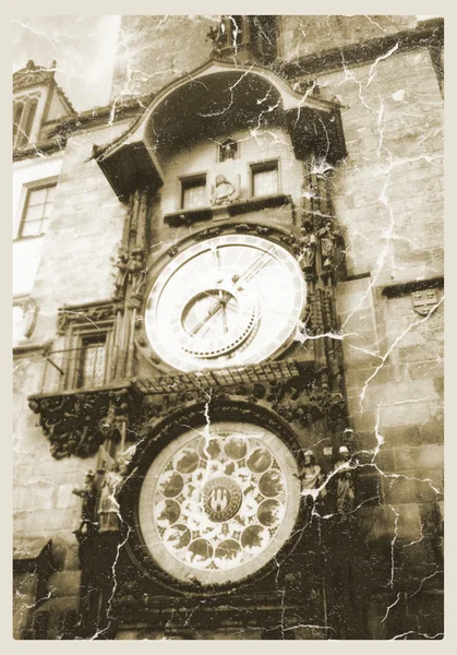 Famoso orologio ceco — Foto Stock