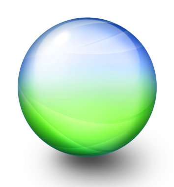 Green and blue sphere