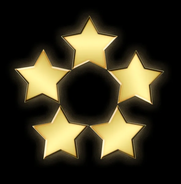 5 звезд — стоковое фото