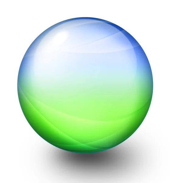 Sphère verte et bleue — Photo
