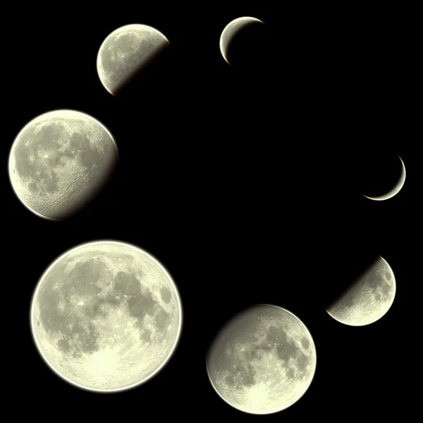 Φάσεις σελήνης — Φωτογραφία Αρχείου
