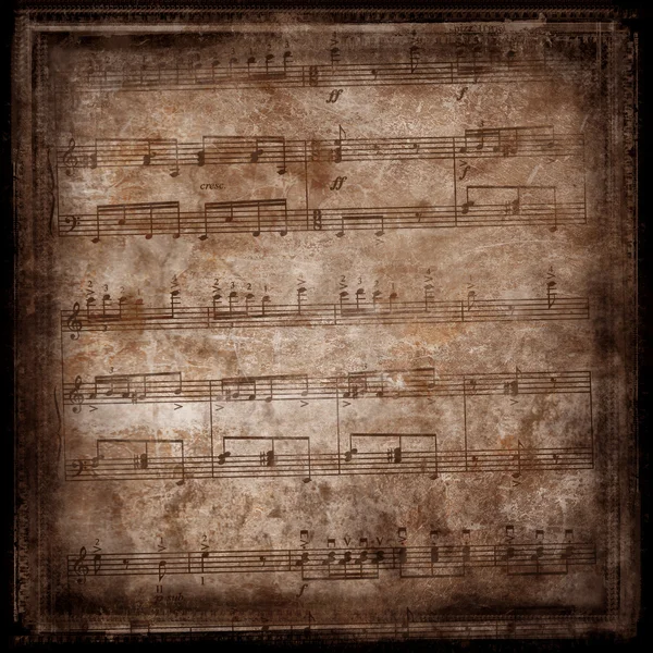 Página de livro de música antiga — Fotografia de Stock