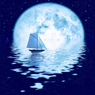 Beautiful moonlight clipart