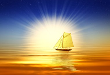 Beautiful sunrise clipart