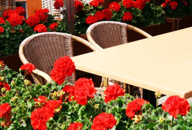 Beautiful open-air cafe clipart