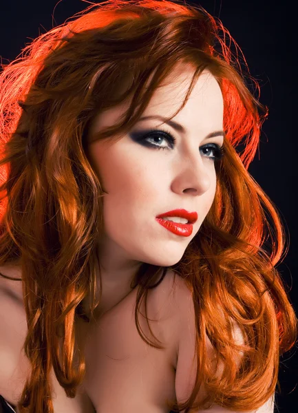 Kızıl saçlı tutku — Stok fotoğraf