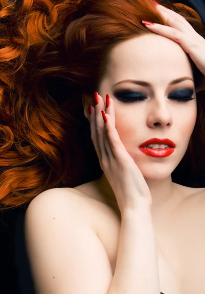 Kızıl saçlı duygusallık — Stok fotoğraf