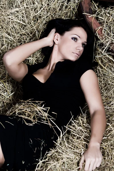 干し草の女性 — ストック写真