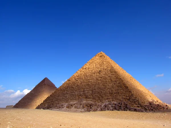 Twee piramide in Giza (Egypte) — Stockfoto