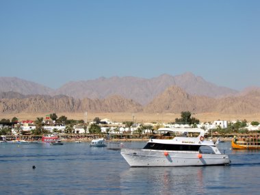 Bay with yachts in Egypt, Sharm el Sheik clipart