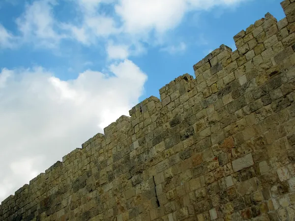 Jeruzalém, staré městské hradby — Stock fotografie