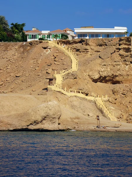 Small beach and the stairs — Stock Photo, Image