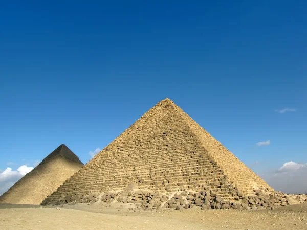 Dos pirámides de Giza, Egipto — Foto de Stock