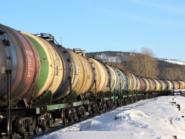 The transportation of oil by rail clipart