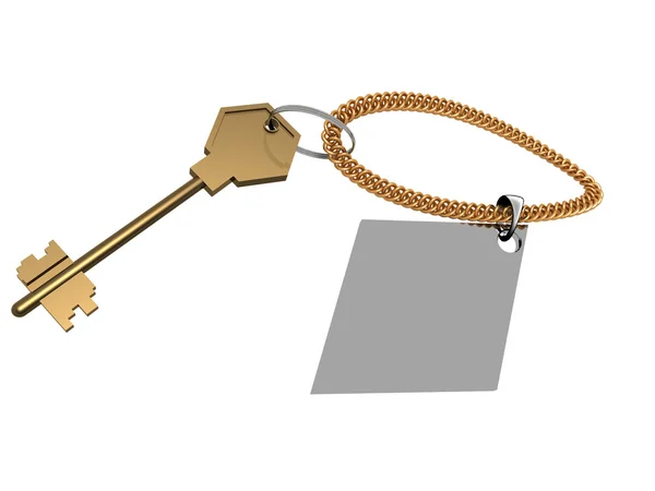 Sleutel en sleutelhanger — Stockfoto