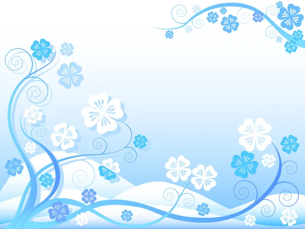 stock vector Floral winter background