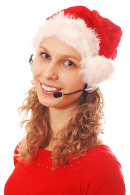 Santa Hello Girl clipart