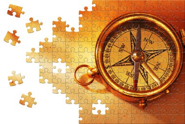 Puzzle with missing pieces clipart