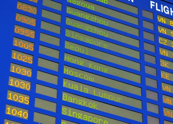 Légitársaság menetrend — Stock Fotó