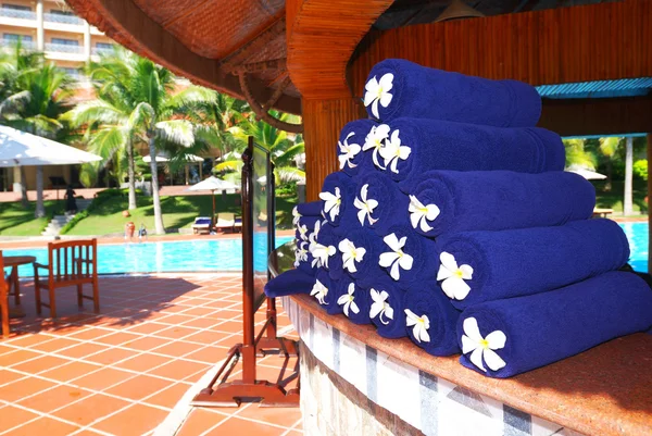Blue towels — Stock Photo, Image