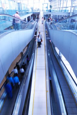 Travelator in airport clipart