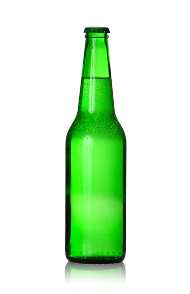 Зелений пива пляшку — стокове фото