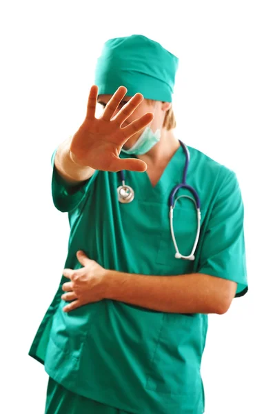Läkare säger "nej" — Stockfoto