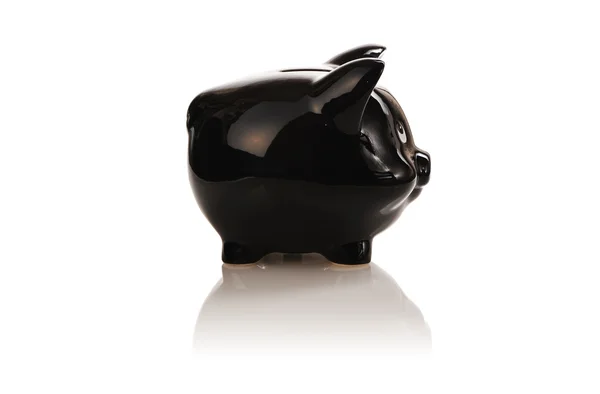 stock image Black piggy bank