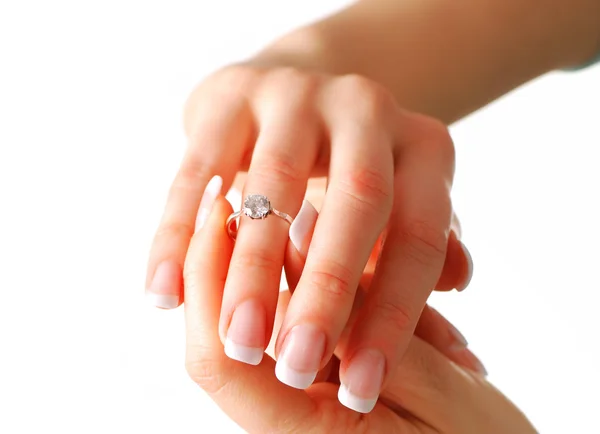 Ring van de diamant Stockfoto