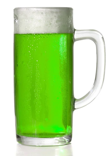 Zelený hrnek na pivo — Stock fotografie