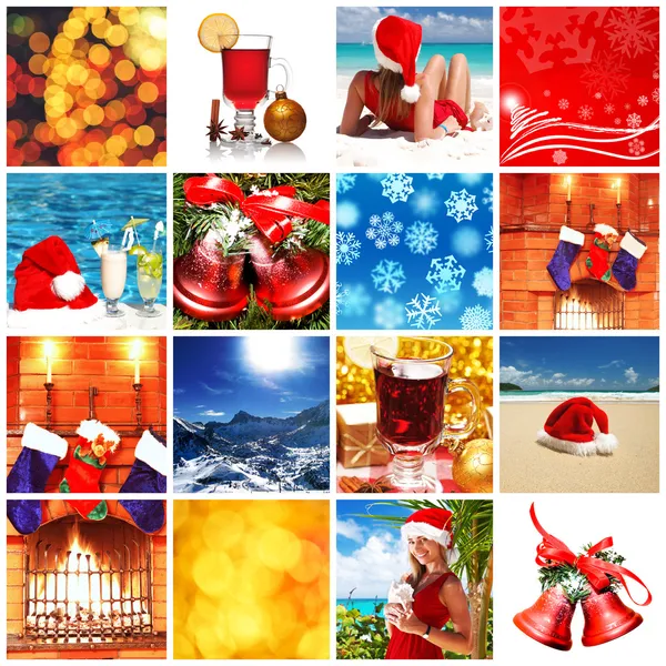 stock image Christmas collage